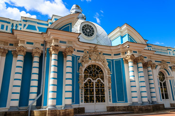 Grotto pavilion in Catherine park at Tsarskoe Selo in Pushkin, Russia