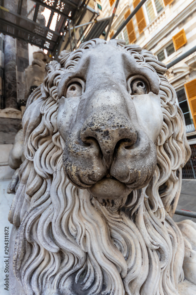 Canvas Prints statue of lion