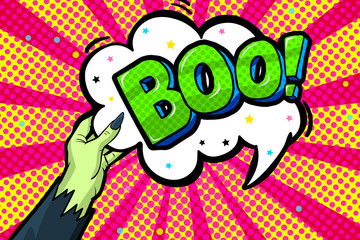 Halloween Background with Flat Icons and Square Frame. Vector Illustration. Trick or Treat Concept.