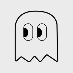 Ghost icon, Halloween. EPS vector file