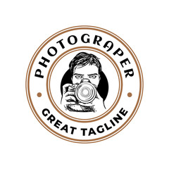 Obraz premium Great photographer work logo design
