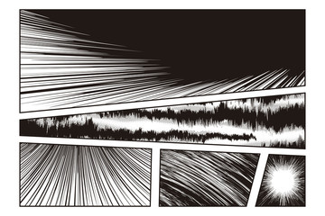 Manga speed line and atmosphere