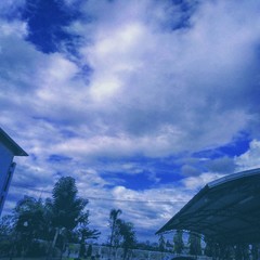 blue sky and clouds