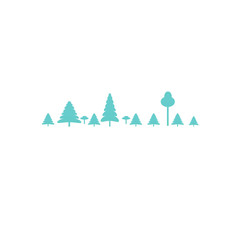Vector forest logoisolated on a white background. Flat vector illustration