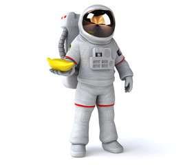 Naklejka premium Fun astronaut - 3D Illustration