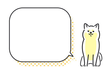 犬　ポーズ　表情　１匹　吹き出し　柴犬