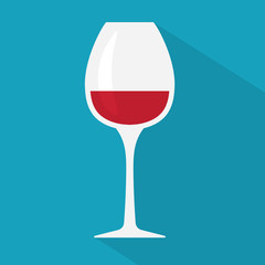 glass of red wine icon- vector illustration