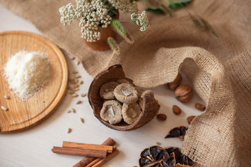 Home-made sweets, sugar free. Diet dessert for a healthy diet and diabetics. Candy made from natural ingredients.