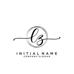 LZ Beauty vector initial logo, handwriting logo.