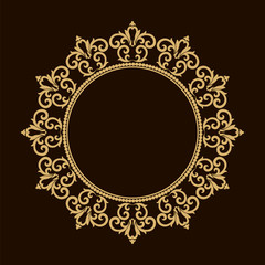 Circular ornament for design in oriental style. Vector illustration