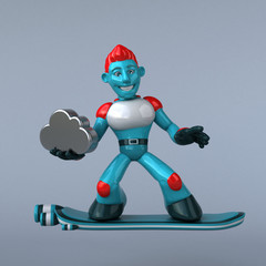 Obraz na płótnie Canvas Red Robot - 3D Illustration