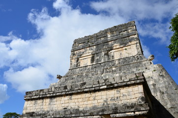 The mayan ruins of the temple