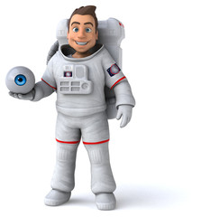 Fun astronaut - 3D Illustration