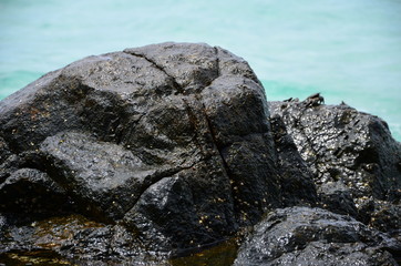 Crystal clear waters of Malaysia and the rocks