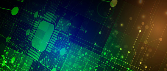 Fototapeta premium abstract structure circuit computer technology business background