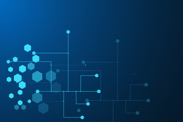 digital abstract background connect or digital science molecular structure.