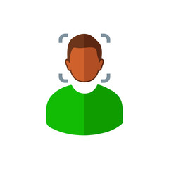Face Recognition Icon. Flat style vector EPS.