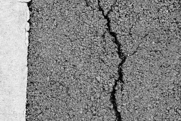 Asphalt road and white dividing lines. - background for transportation.