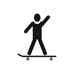 Skater icon. Flat style vector EPS.