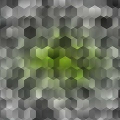 Light Green vector background with hexagons.