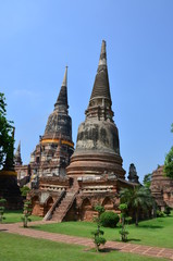 Fototapeta premium The temple in Ayutthaya in Thailand