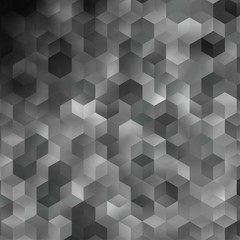 Light Gray vector background with set of hexagons.