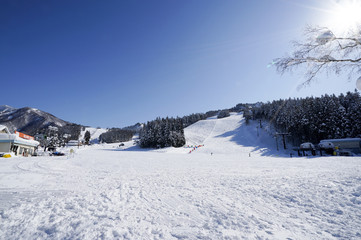 湯沢パークスキー場、冬のゲレンデ
