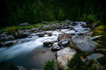  The flowing river Ruetz with stones and trees
