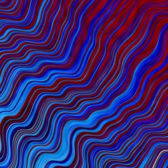 Light Blue, Red vector template with wry lines. Bright sample with colorful bent lines, shapes. Pattern for booklets, leaflets.