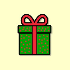 Gift box icon isolated on white background. Vector illustration