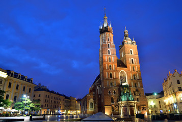 Naklejka na ściany i meble St. Mary’s Basilica in Krakow, Poland