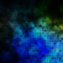 Dark Blue, Green vector backdrop with rectangles.