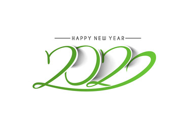 Happy New Year 2020 Text Typography Design Patter, Vector illustration.