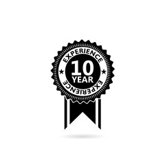 10 years experience web icon illustration isolated on white background