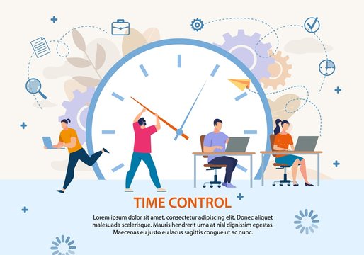 Time Control Project Management Business Poster