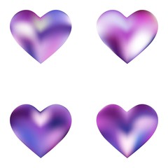 Kit of modern backgrounds hearts.