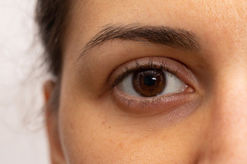 Woman with brown eye