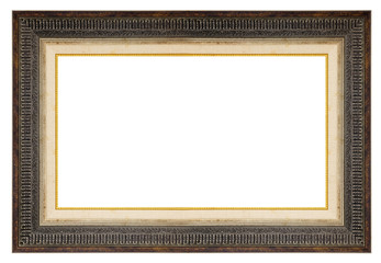 Vintage frame with passepartout on a white background