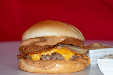 Beef burger with cheese 