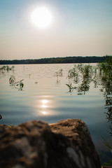 sunset on the lake