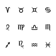 Zodiac sign set.