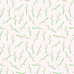 Flower seamless pattern background. Vector illustration.