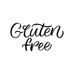 Hand lettering quote. The inscription: Gluten free. Perfect design for greeting cards, posters, T-shirts, banners, print invitations.