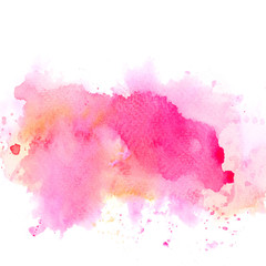abstract watercolor background.splash color pink on paper.