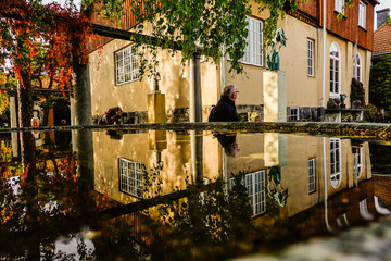 Stockholm, Sweden Visitors to the Millesgarden museum.