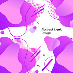 Abstract liquid design vector, shapes abstraction and decoration, background for banners and webpages. Color art with forms and text sample
