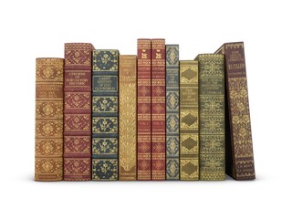 3D rendering Old Books isolated on white background