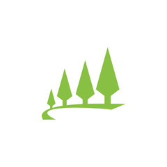 Obraz premium Cedar tree graphic design template vector isolated