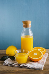 Orange and lemon fresh natural juice
