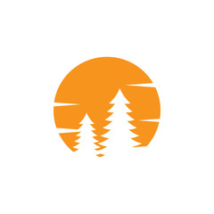 Cedar tree graphic design template vector isolated